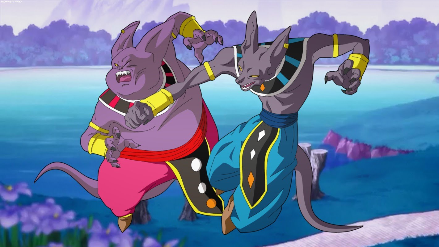 Ngay cả khi Goku đạt được trạng thái Super Saiyan God nhờ 5 người Saiyan khác truyền cho sức mạnh thì vẫn chẳng thể thắng nổi Beerus.