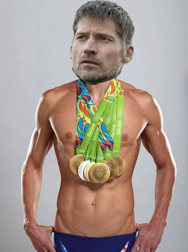 
Jaime Phelp với vô số huy chương vàng nhờ mặc giáp mà vẫn bơi được
