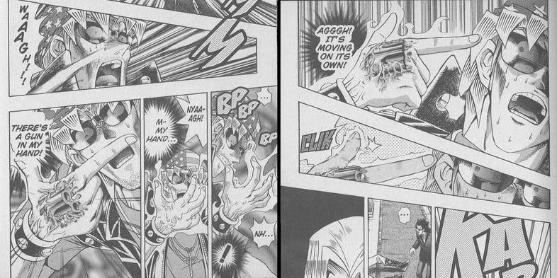  Phần mà Kid tự bắn vào đầu mình với khẩu súng tự tưởng tượng 