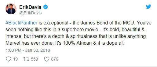 Một lời khen ngợi khác xác thực Black Panther mang phong thái của James Bond