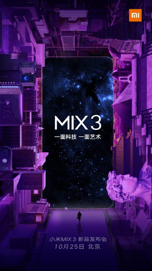 Xiaomi sẽ tổ chức sự kiện ra mắt Mi MIX 3 vào ngày 25/10 tại Bắc Kinh - Ảnh 1.