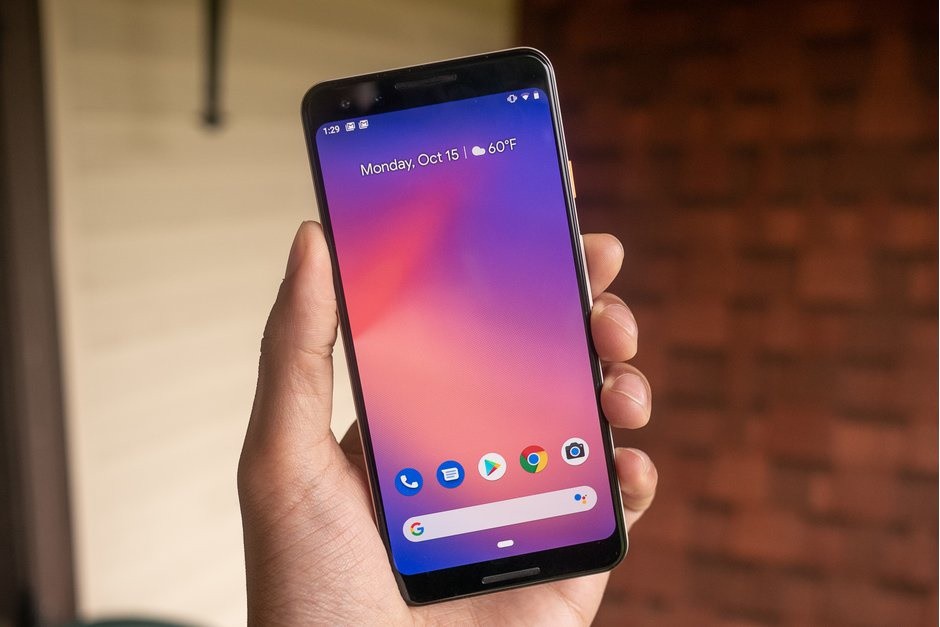 Phần mềm Google Pixel 3 làm cho các góc màn hình hiển thị 