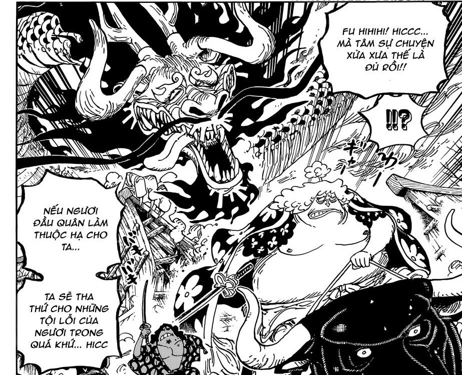 One Piece 922: Kaido say xỉn phá hủy thành Oden, Luffy phẫn nộ "dằn mặt