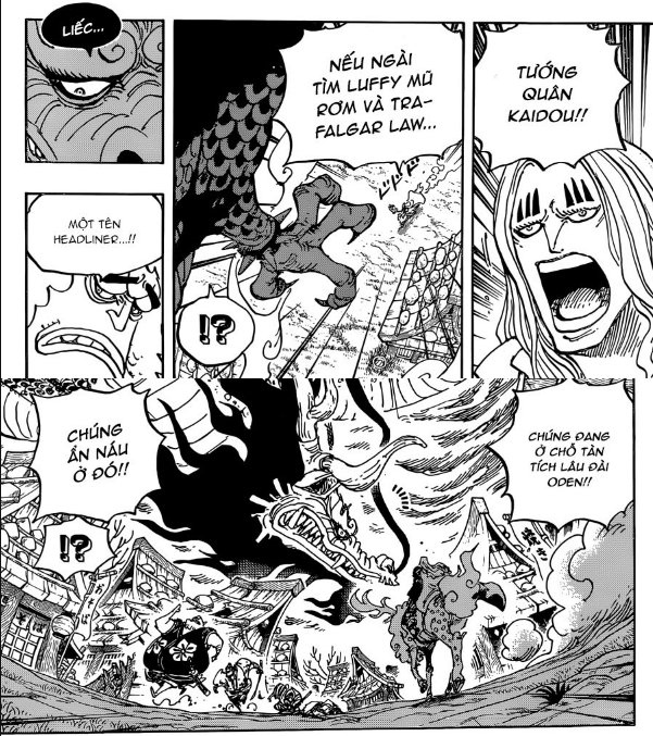 One Piece 922: Kaido say xỉn phá hủy thành Oden, Luffy phẫn nộ dằn mặt Tứ Hoàng - Ảnh 6.
