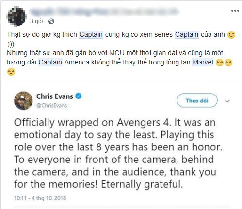 Cộng đồng mạng đồng loạt gửi lời tri ân khi nghe tin Chris Evans không đóng vai Captain America nữa - Ảnh 8.