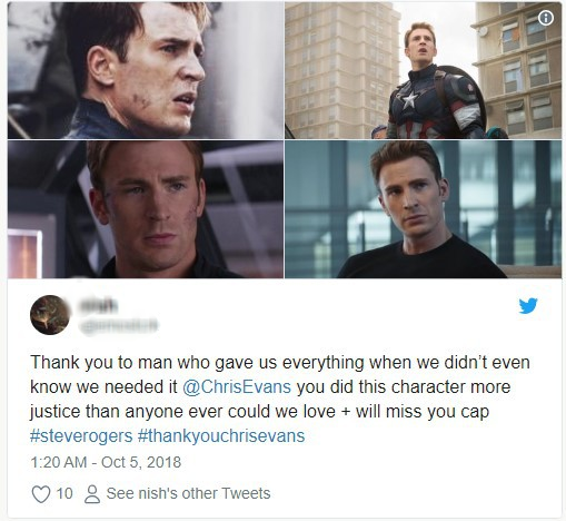 Cộng đồng mạng đồng loạt gửi lời tri ân khi nghe tin Chris Evans không đóng vai Captain America nữa - Ảnh 3.