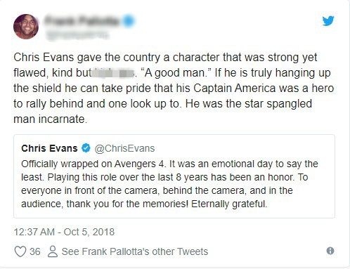 Cộng đồng mạng đồng loạt gửi lời tri ân khi nghe tin Chris Evans không đóng vai Captain America nữa - Ảnh 4.
