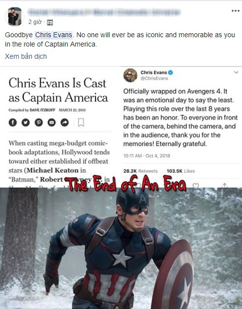 Cộng đồng mạng đồng loạt gửi lời tri ân khi nghe tin Chris Evans không đóng vai Captain America nữa - Ảnh 5.