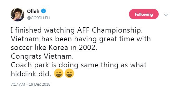Đương kim Vô địch LMHT Bắc Mĩ bất ngờ gửi lời chúc mừng Việt Nam sau chiến tích Vô địch AFF Cup 2018 - Ảnh 1.
