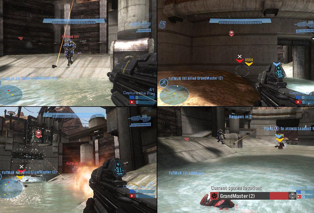 Как играть на одном экране xbox. Outriders сплит скрин. Halo 4 Split Screen. Split Screen игры на ps3. Halo сплит скрин.