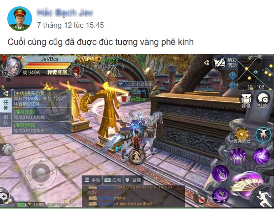 Không thèm nạp 1 đồng, game thủ Việt vẫn được “tạc tượng Vàng” ngay giữa Hoàng Thành server Trung Quốc - Ảnh 9.