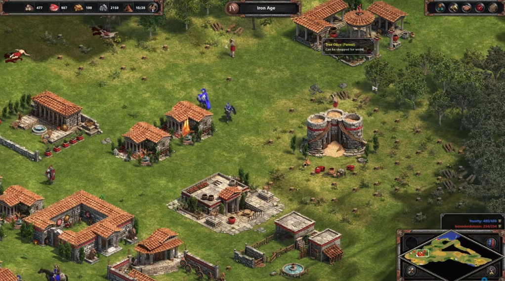 Hiệu ứng đặc trưng của AoE là lính đánh thì nhà cháy vẫn được giữ nguyên trong bản DE