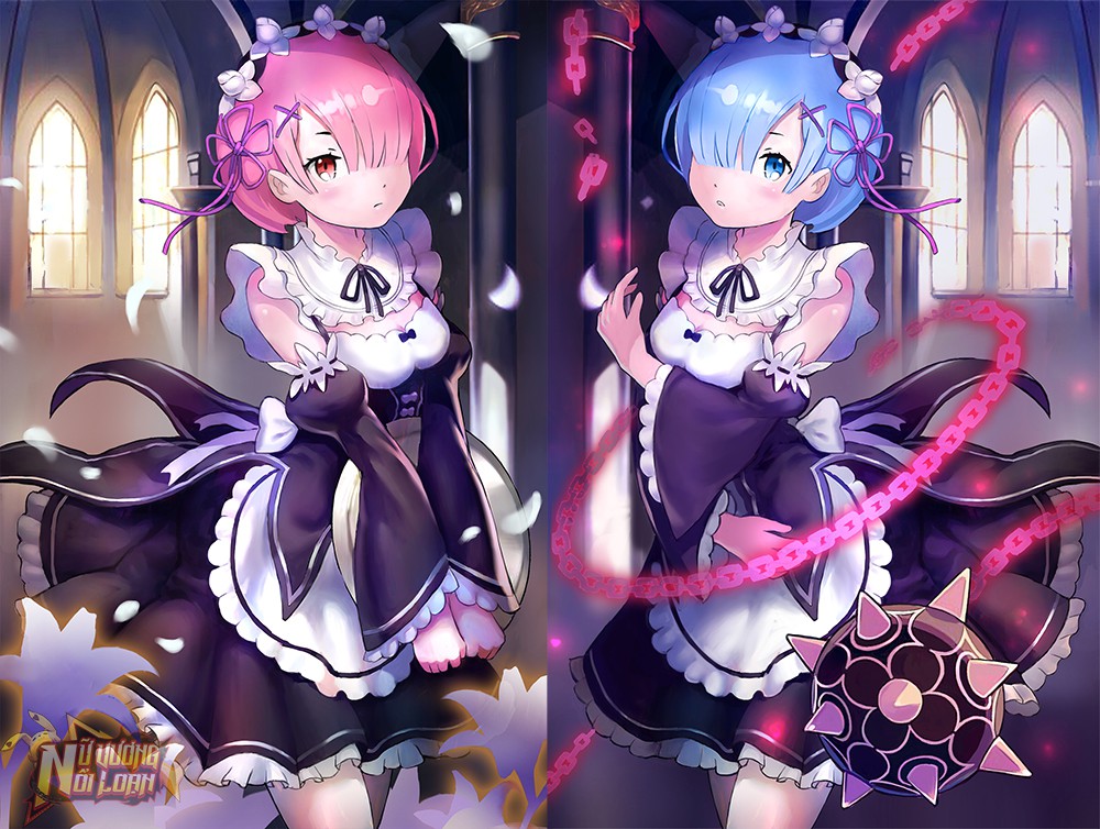 Amazon.com: Re zero Rem Ram anime Framed Poster with hooks 24x36 INCH  starting life in another world: Posters & Prints