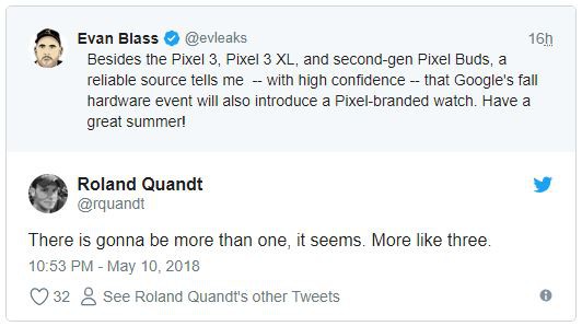 Bên cạnh Pixel 3/3 XL, Google sẽ ra mắt đồng hồ thông minh Pixel Watch và phiên bản mới của tai nghe Pixel Buds trong năm nay - Ảnh 2.