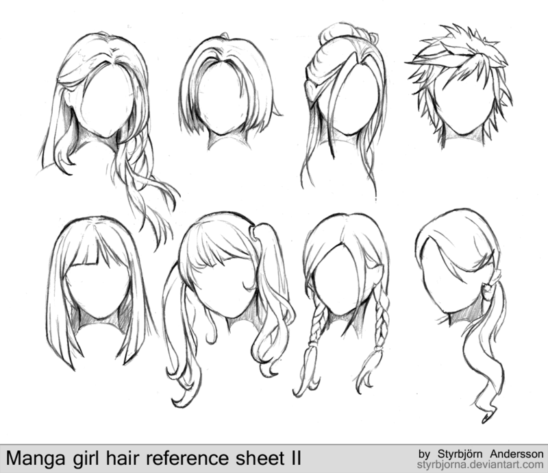 Vẽ Anime 】Hướng dẫn vẽ các kiểu tóc anime nữ #2 | how to draw anime hair -  YouTube