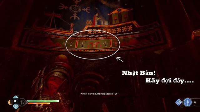 
Một bức vẽ cổ trong God of War 2018 đã khắc họa nhiều nền văn minh khác nhau.
