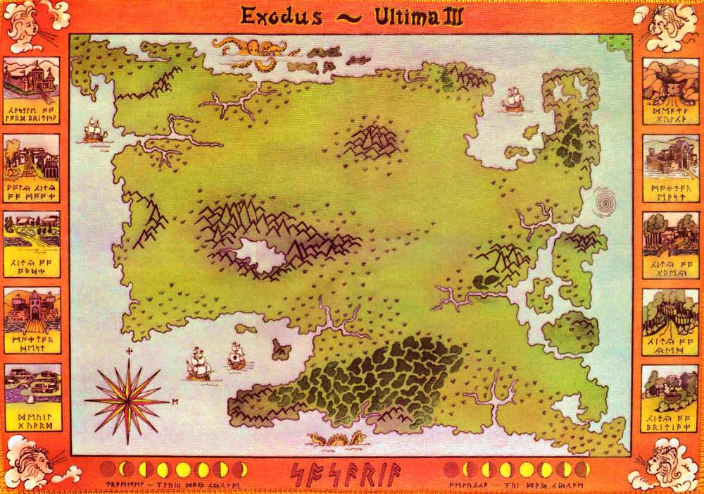 Ultimate maps. УЛЬТИМА 3. Ultima Exodus. Ultima III: Exodus. Ultima Exodus Exodus Map.