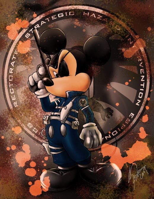 
Đội trưởng Nick Fury phiên bản chuột Mickey.
