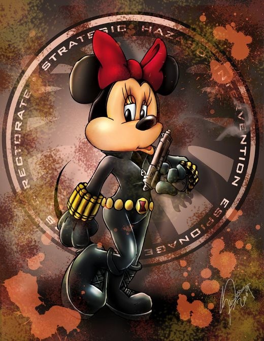 
Góa phụ đen cực “bánh bèo” theo phiên bản chuột Mickey.

