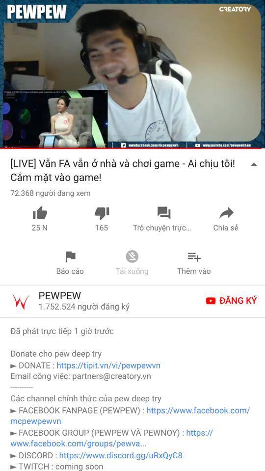 Hậu vụ hot girl Trâm Anh, PewPew livestream được lượng người xem kỷ lục 72.000, đông nhất Việt Nam? - Ảnh 2.