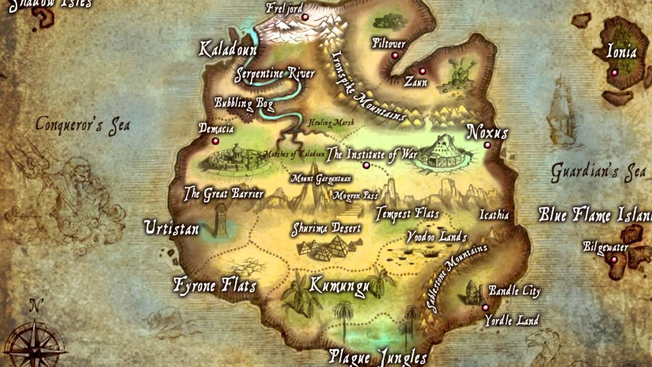 bản đồ thế giới liên minh huyền thoại