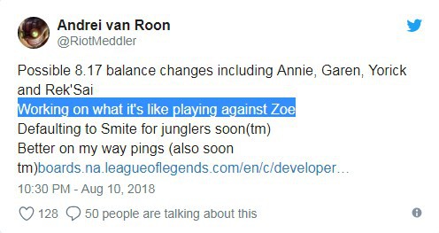 Sốc: Riot Games dự định làm lại bộ kỹ năng của Zoe ngay trong phiên bản 8.17 vì quá bá đạo - Ảnh 1.