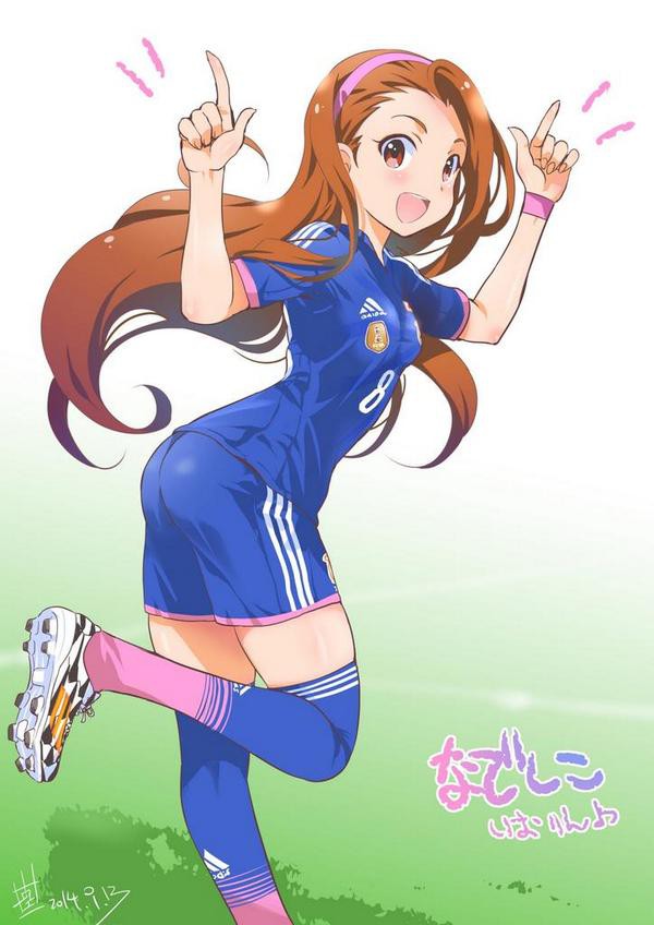 Tròn mắt với khả năng tạo dáng bên trái bóng tròn của các mỹ nhân anime để cổ vũ bóng đá - Ảnh 6.