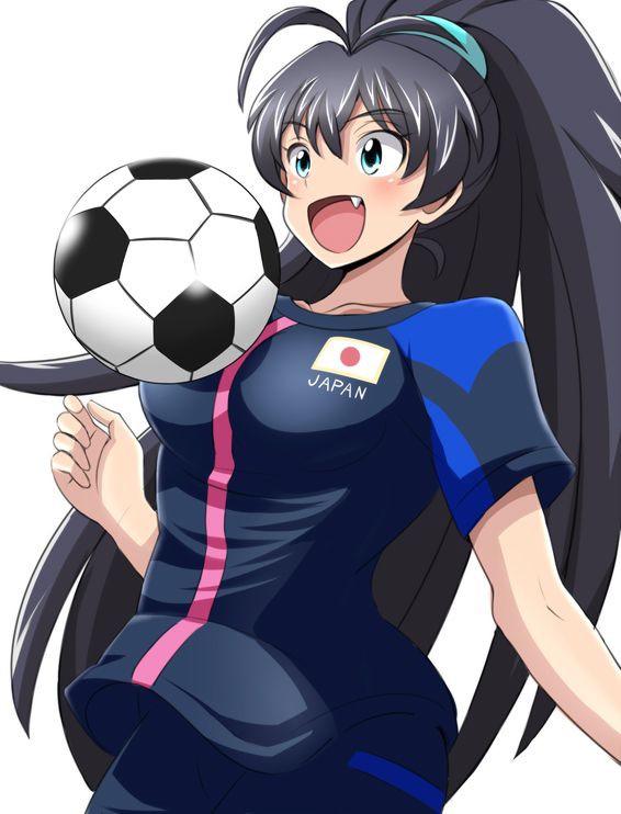 Tròn mắt với khả năng tạo dáng bên trái bóng tròn của các mỹ nhân anime để cổ vũ bóng đá - Ảnh 5.