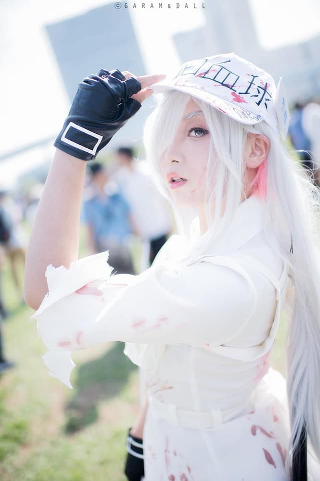 Lạ mắt với cosplay về tế bào Bạch Cầu ngực khủng trong Manga Hataraku Saibou - Ảnh 12.