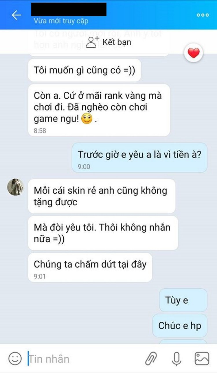 Chia Tay Người Yêu Vì Không Được Tặng Skin