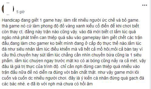 FIFA ONLINE 4: Handicap xuất hiện tràn lan khiến game thủ tức điên sau khi cập nhật phiên bản mới. - Ảnh 1.