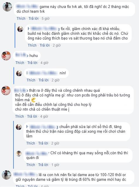 Nhiều game thủ cho rằng game cần tăng sức mạnh cho ngọc phòng thủ để game trở nên cân bằng hơn