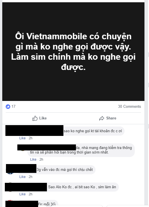 Toàn bộ thuê bao di động Vietnam Mobile gặp sự cố mất sóng, không nghe gọi được từ chiều nay - Ảnh 2.