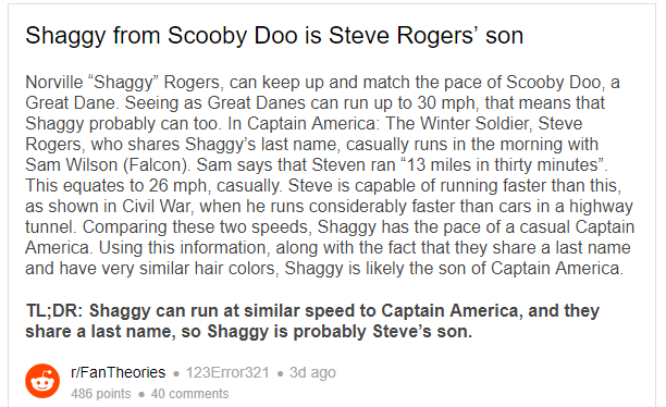 Giả thuyết gây sốc: Nhân vật Shaggy trong Scooby Doo chính là con trai thất lạc của Captain America? - Ảnh 3.