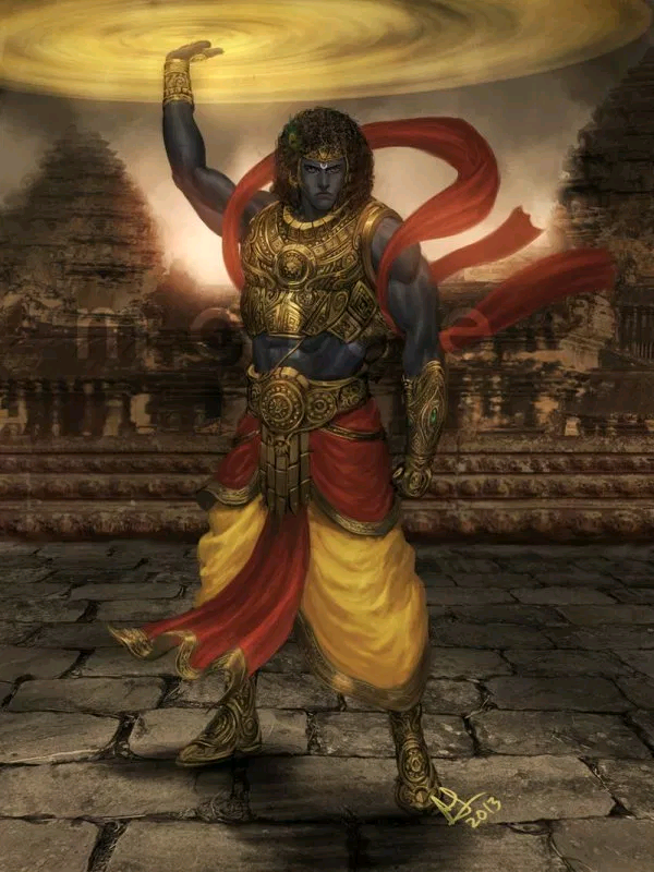 Lexica - Full body potrait of henry cavil as suryaputra karna( Mahabharat  characters) indian epic , anime version,full long black hair highly  intrica...