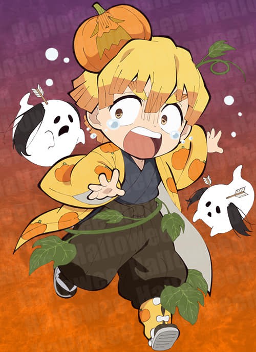 Chia Tay Anime Kimetsu No Yaiba Bằng Bộ Ảnh Theo Phong Cách Chibi Đón  Halloween Cực Vui Nhộn