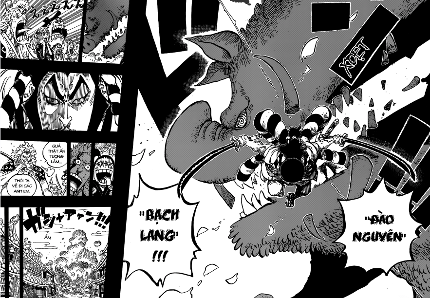 One Piece 961 Thi Triển Tuyệt Kỹ Chem đoi Sơn Thần Oden Lần đầu Tien Pho Diễn Sức Mạnh Ba đạo