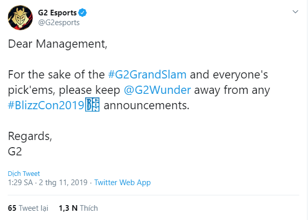LMHT: G2 Esports đau đầu với Wunder vì anh chàng này bỏ bê tập luyện vì theo dõi.. Blizzcon 2019 - Ảnh 1.