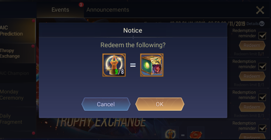 Liên Quân Mobile: Cận cảnh quá trình đổi Huy hiệu lấy Rương skin AIC hoàn toàn FREE - Ảnh 4. Liên Quân Mobile: Cận cảnh quá trình đổi Huy hiệu lấy Rương skin AIC hoàn toàn FREE - Ảnh 4.