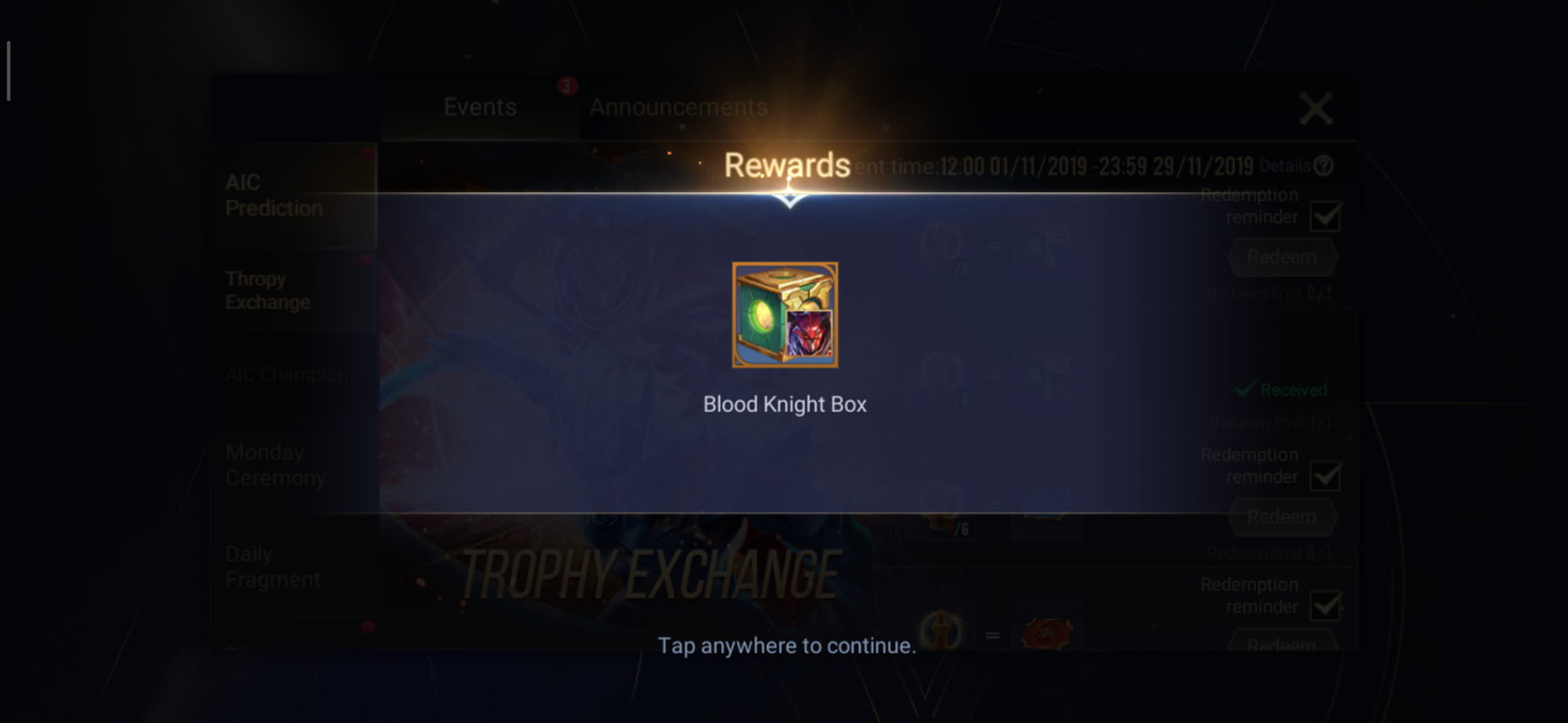 Liên Quân Mobile: Cận cảnh quá trình đổi Huy hiệu lấy Rương skin AIC hoàn toàn FREE - Ảnh 5. Liên Quân Mobile: Cận cảnh quá trình đổi Huy hiệu lấy Rương skin AIC hoàn toàn FREE - Ảnh 5.