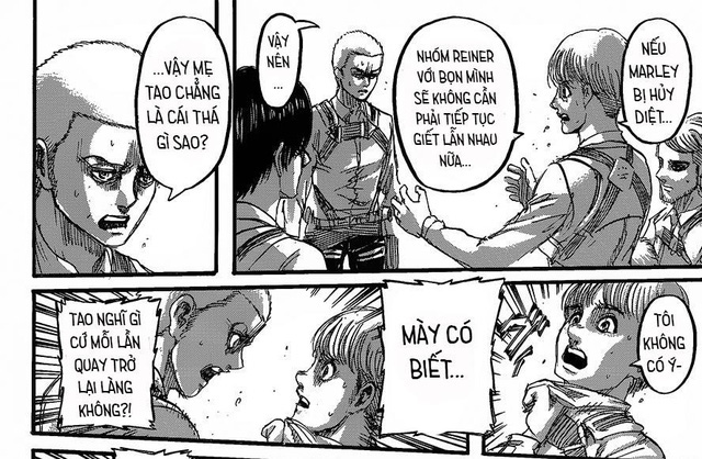 Attack on Titan chap 124: Quyết định hủy diệt thế giới của Eren đã khiến nhóm Armin xung đột nội bộ - Ảnh 4.