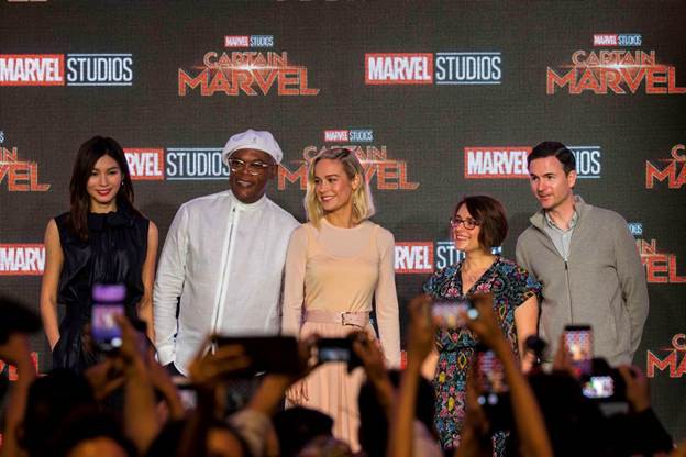 Hoa Hậu Đỗ Mỹ Linh nổi bật trong phong cách “chị Đại” bắn tiếng Anh trôi chảy tại họp báo phim Captain Marvel - Ảnh 4.