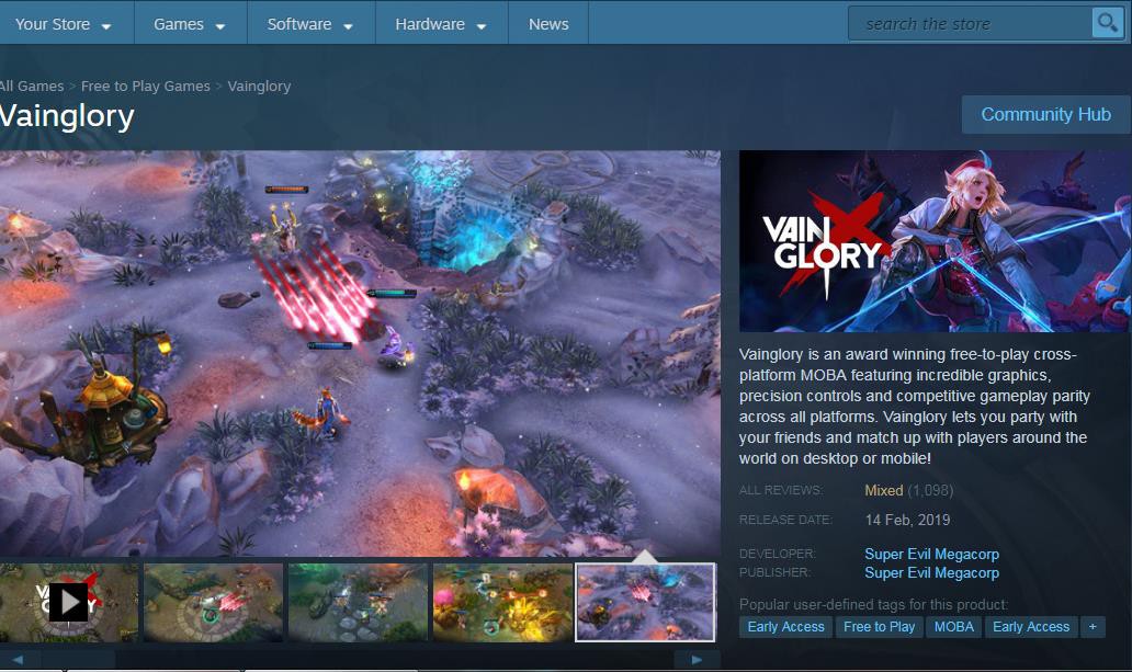 Vainglory - Game MOBA MOBILE chính thức phát hành bản PC trên Steam!