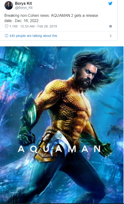 Ông Vua biển cả sẽ chính thức tái xuất trong Aquaman 2 vào năm 2020 - Ảnh 1.