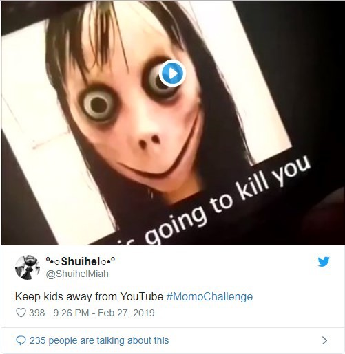 Momo Challenge xuất hiện trở lại trên Youtube, phụ huynh sợ xanh mặt cảnh báo con trẻ - Ảnh 1.