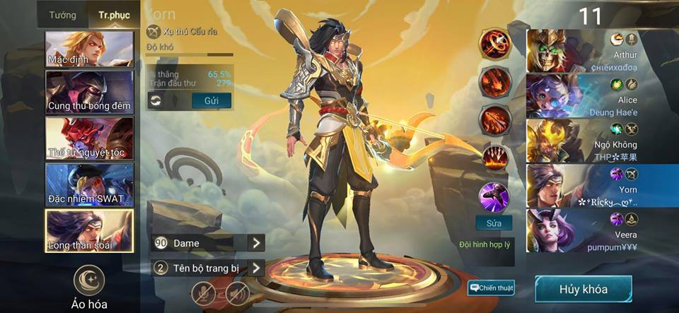 Yorn Long Thần Soái trang phục  Garena Liên Quân Mobile  Facebook