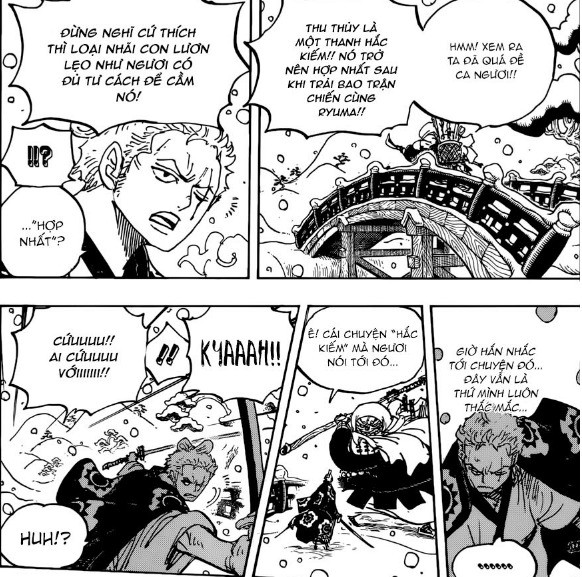 One Piece 937: Zoro đổ máu - Một cân hai nhưng vẫn khiến thiên hạ phải trầm trồ - Ảnh 2.