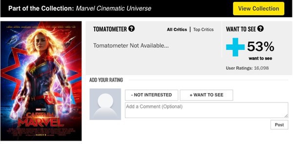 Sau khi bị thủy quân chiếm đánh, Captain Marvel đã có số điểm đầu tiên trên Rotten Tomatoes - Ảnh 3.