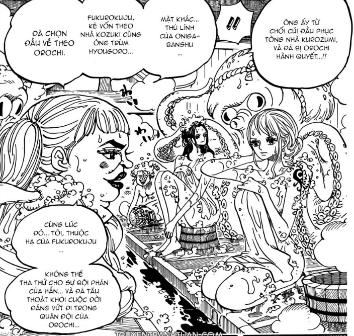One Piece: Luffy bị giám ngục đánh chảy máu mũi - Nami và Robin lộ hàng chiêu đãi độc giả nhân dịp 8/3 - Ảnh 5.