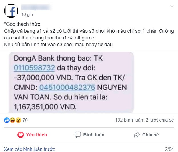 Drama rúng động làng game: Đại gia thách thức tất cả 2 server đầu, khoe tài khoản 1 tỷ và sự nổi dậy như quái vật của các bang S1-S2 - Ảnh 5.